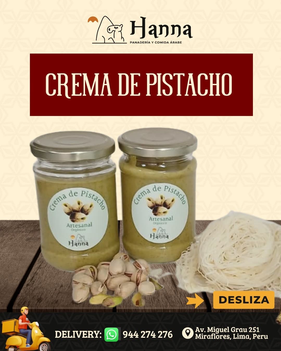 Crema de Pistacho